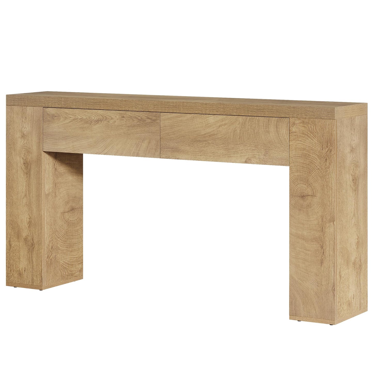 Tribesigns 63-Inch Console Table, Farmhouse Entryway Table with 2 Drawers and Sturdy Legs for Hallway, Living Room, Foyer, Easy Assembly (Black)