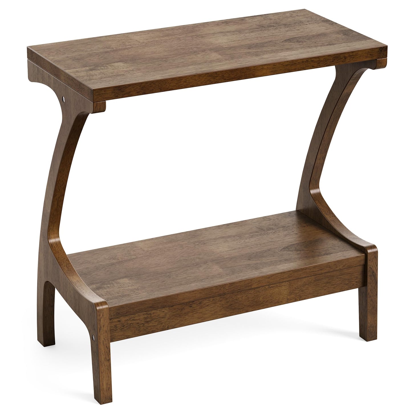 Solid Wood End Table with Storage Shelf, Small Accent Table for Living Room, Bedroom, or Office, Easy Assembly, Compact Side Table for Tight Spaces