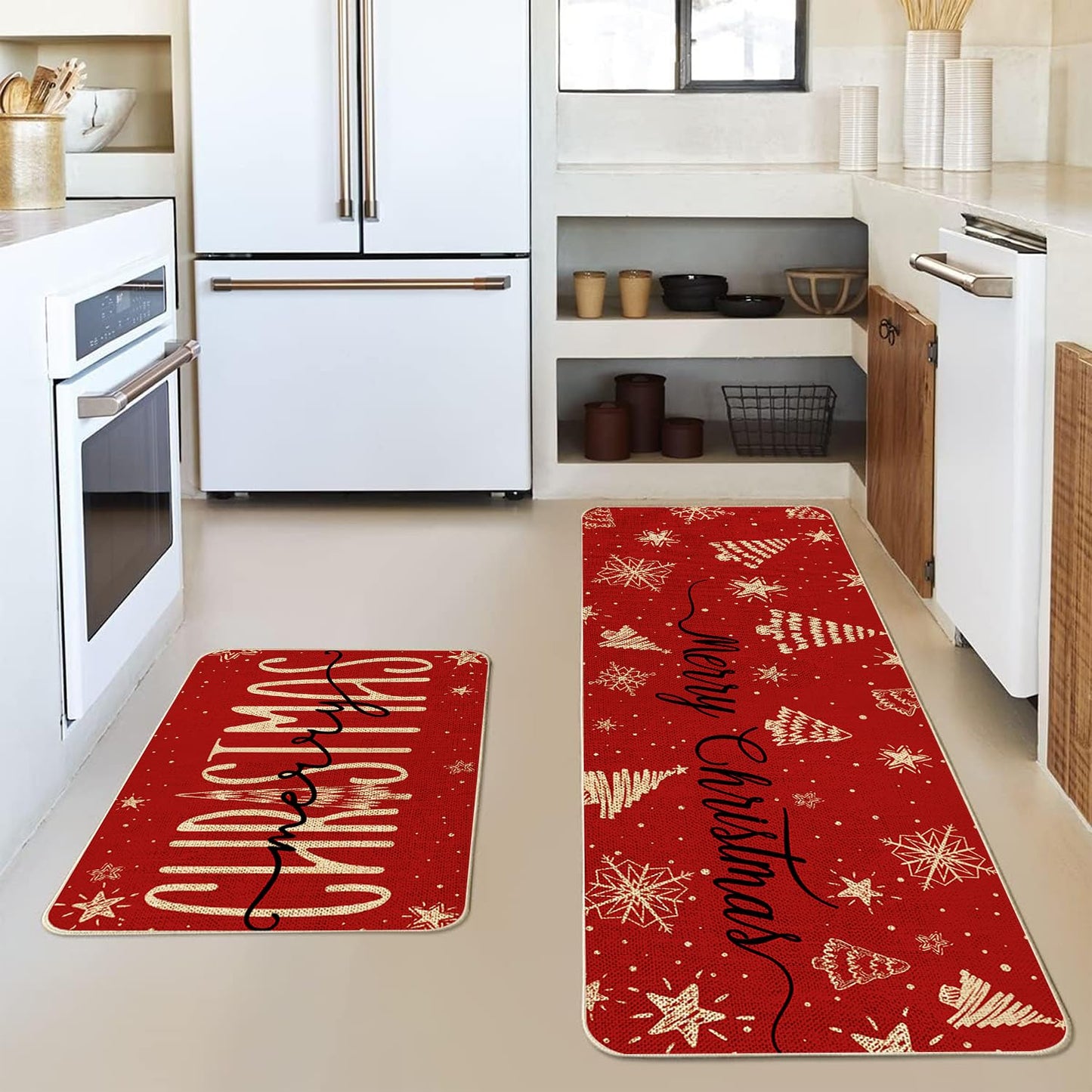 VAKADO Fall Outdoor Welcome Door Mat for Front Door Entrance Classroom Farmhouse Doormat Non-Slip Rubber Backing Autumn Entrance Rug Easy to Clean 17x29 Inch,Black White Buffalo Check Plaid