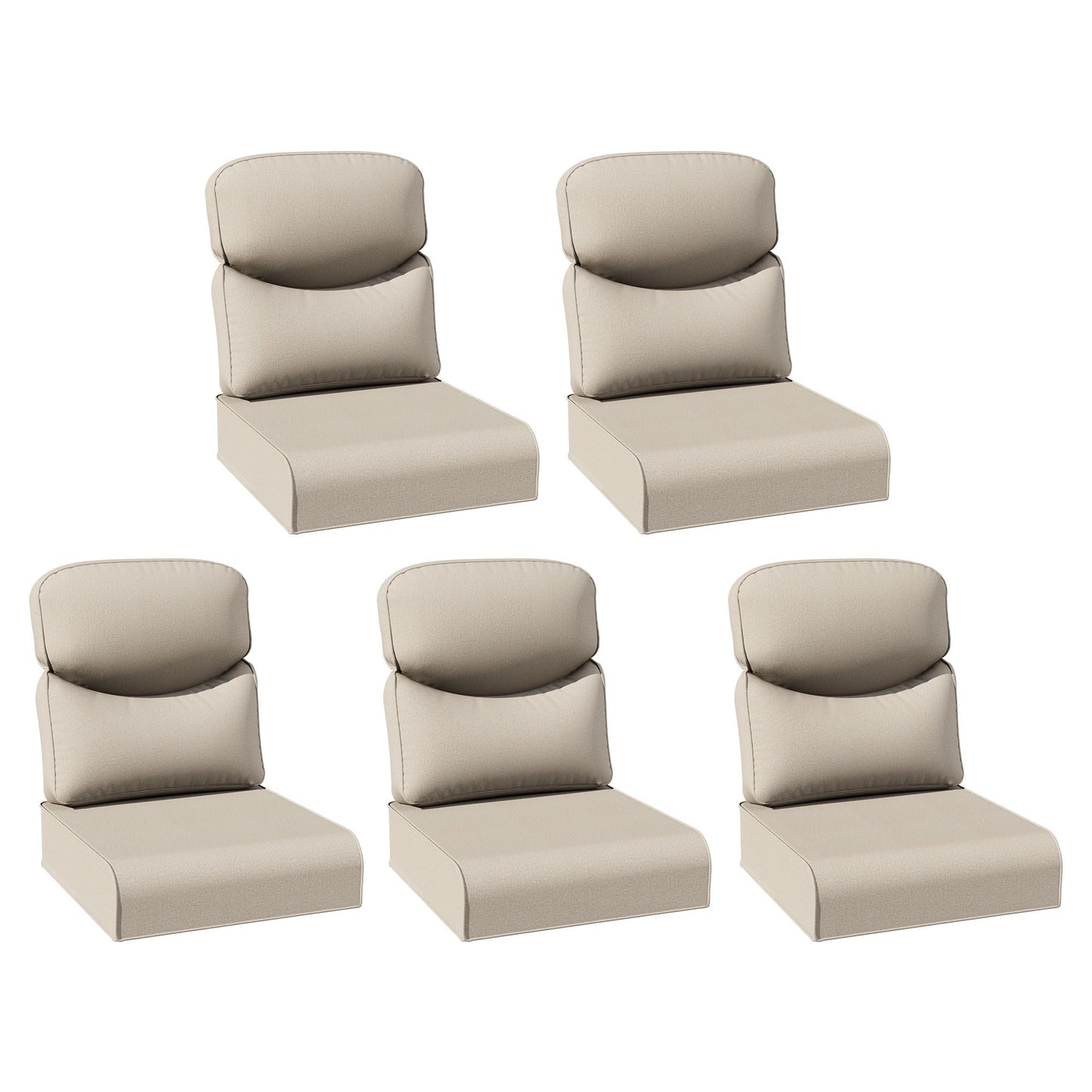 Joyside Outdoor Chair Cushions Set, 22x25/22x24 Inch Patio Furniture Deep Seat Cushions, Water Resistant & Thick Cushion, Outdoor Replacement Cushions for Seat and Sofa