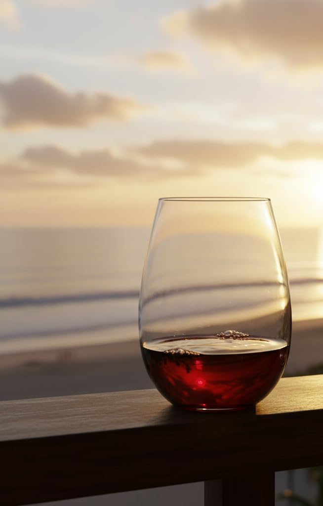 Upgraded Design of Our 2017 New York Times Best Stemless Wine Glass (Sweethome) – Made in Europe – Reinforced Base for Added Stability & Premium Feel, Dishwasher-Safe, Lead-Free, 17 oz. (6)