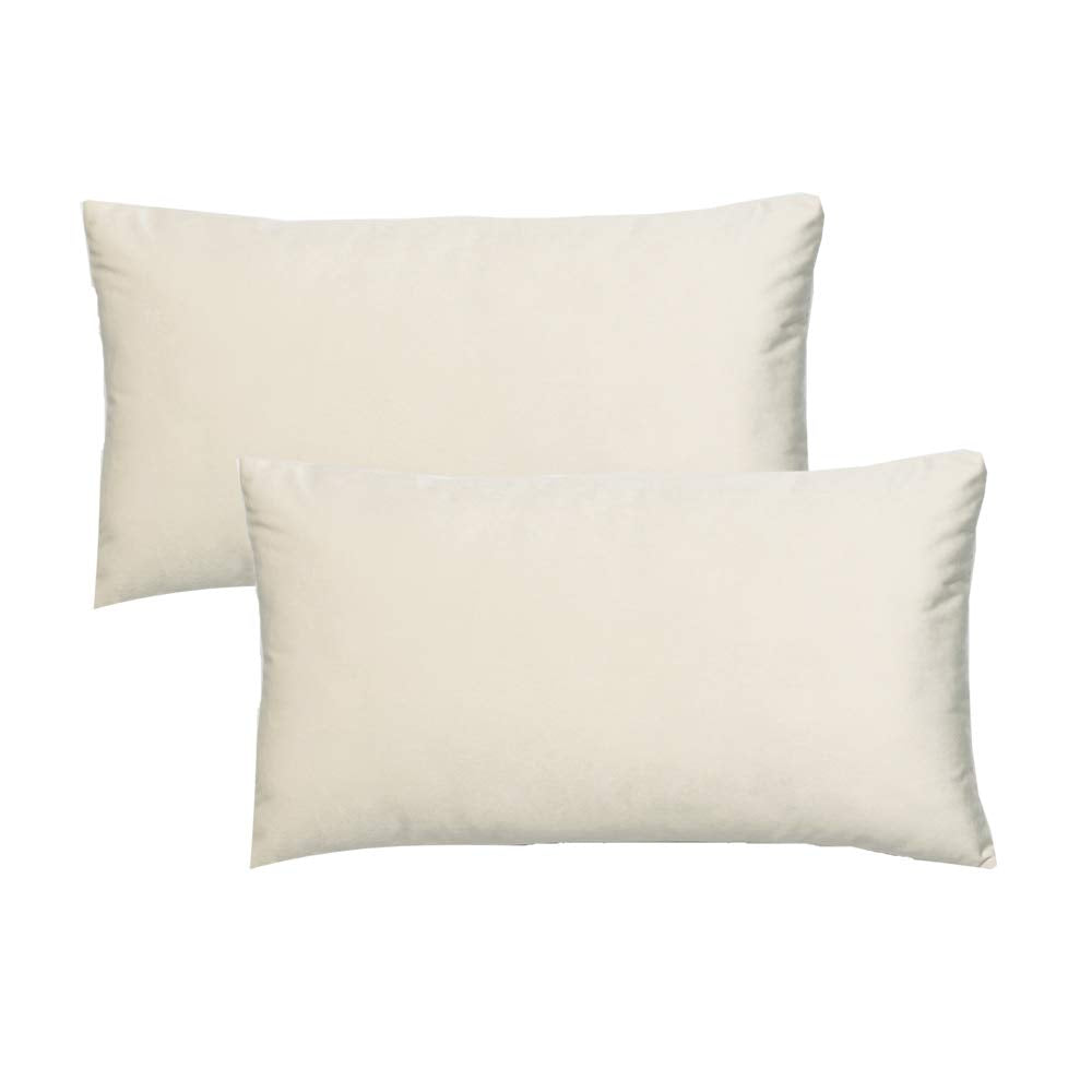 VAKADO Throw Pillow Covers 18x18 Set of 2 Emerald Green Velvet Decor Dark Forest Christmas Decorative Xmas Cushion Couch Euro Pillowcases Home Bed Decoration for Sofa Bedroom Office
