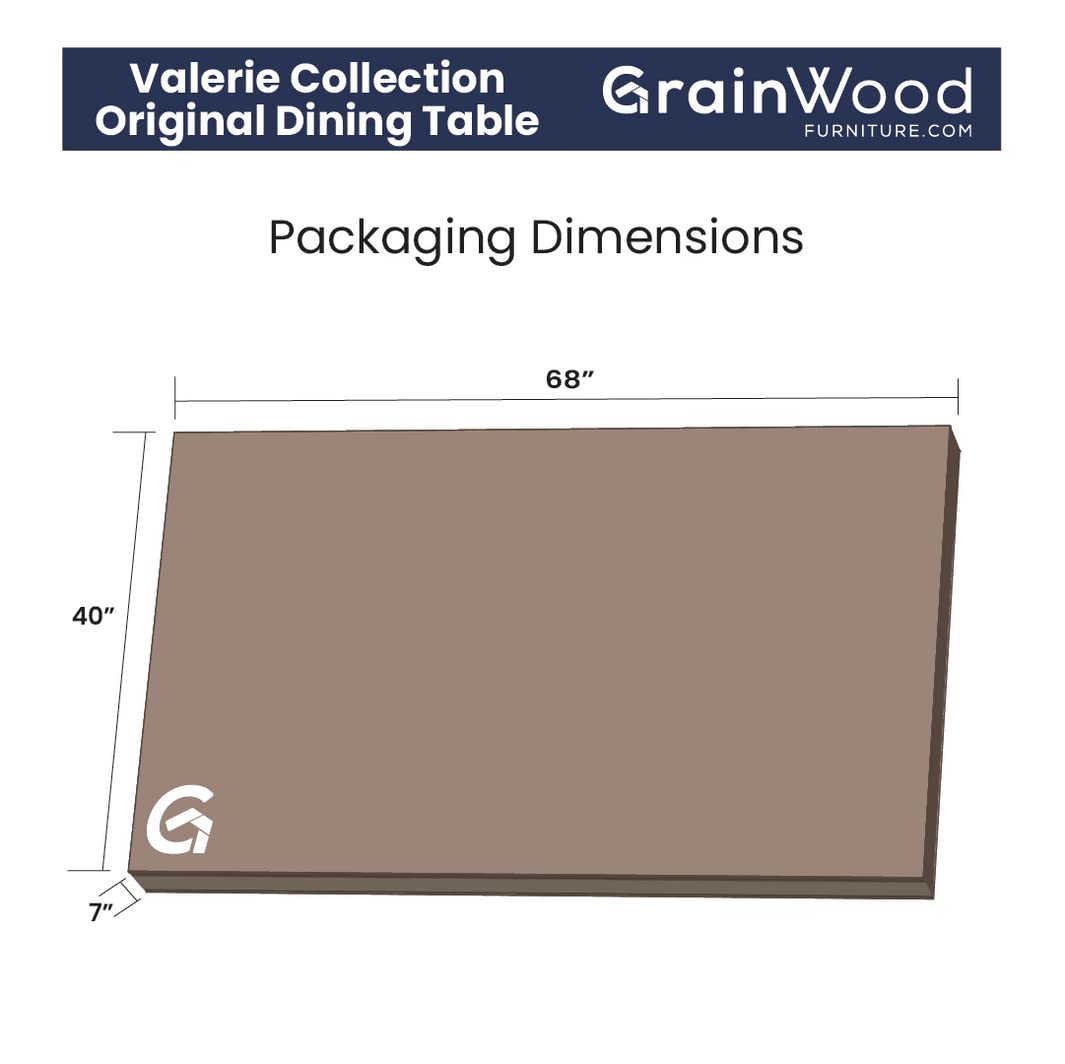 Grain Wood Furniture Valerie Original Solid Wood 63" Dining Table, Barnwood
