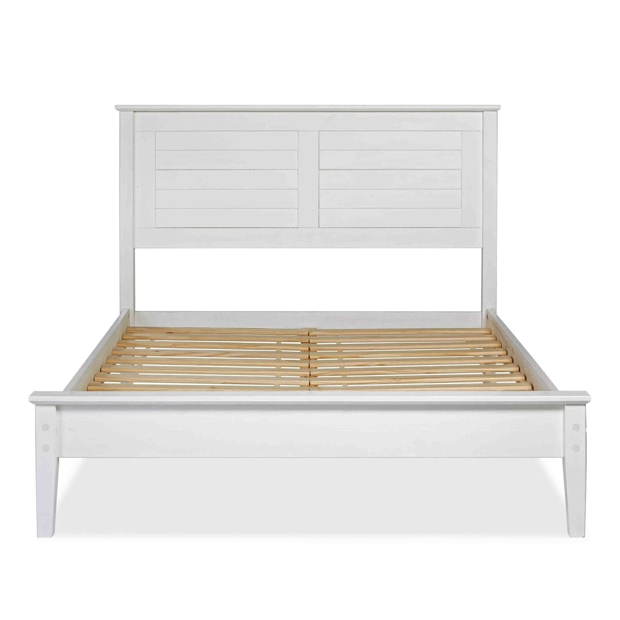 Grain Wood Furniture Greenport Solid Wood Platform Bed, Full Size, Brushed Walnut