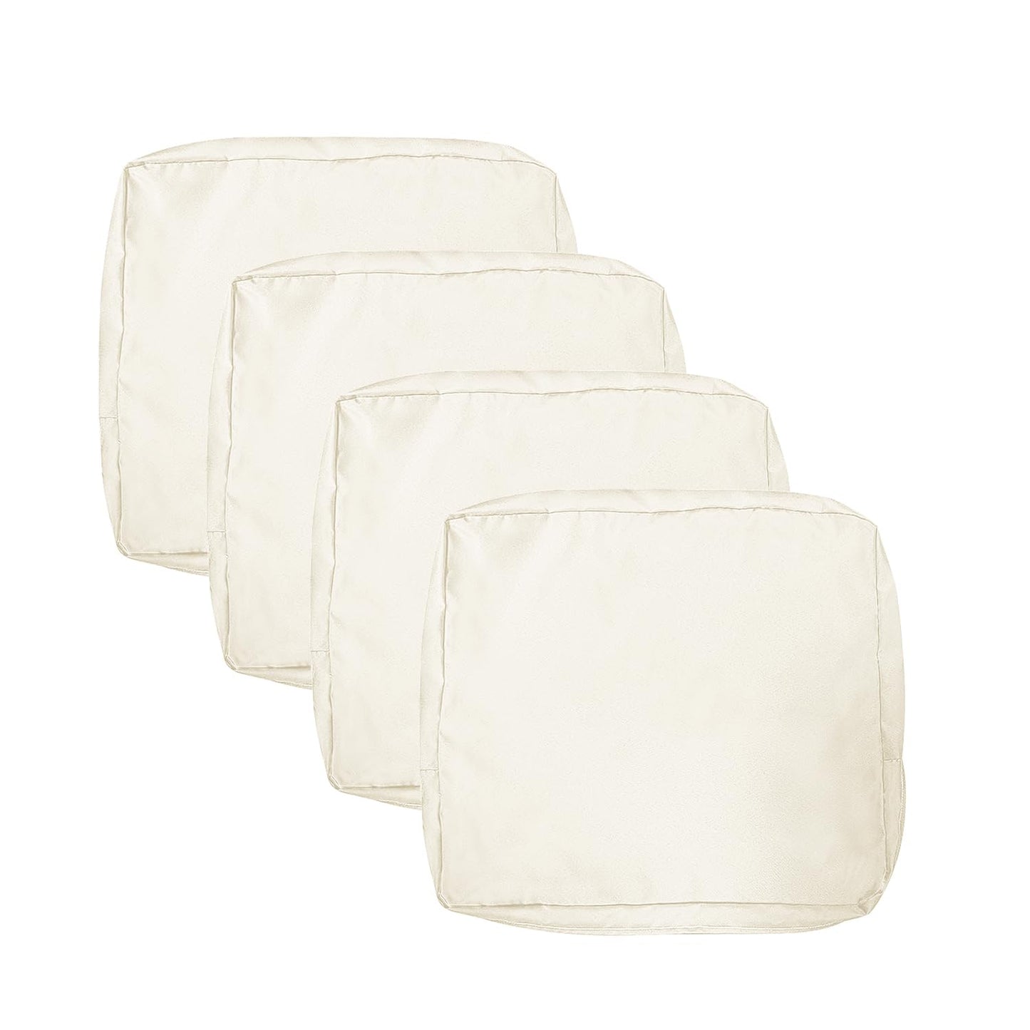 VAKADO Outdoor Patio Furniture Chair Cushion Replacement Covers Set of 4 Waterproof Decorative Cushion Cases Decor for Bench Garden Porch Couch Tent(Turquoise, 24"X24"X4")