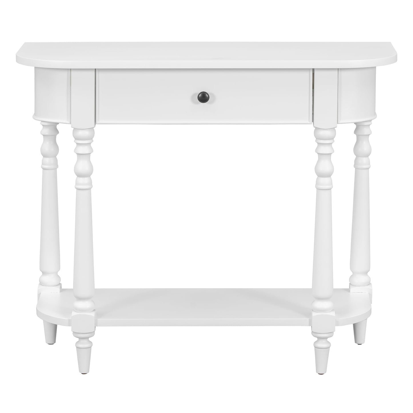 LKTART Small Solid Wood Sofa Table,Console Table with Drawers and Bottom Shelf, Entryway Hallway Foyer Entry Table for Living Room(23.7" Natural)