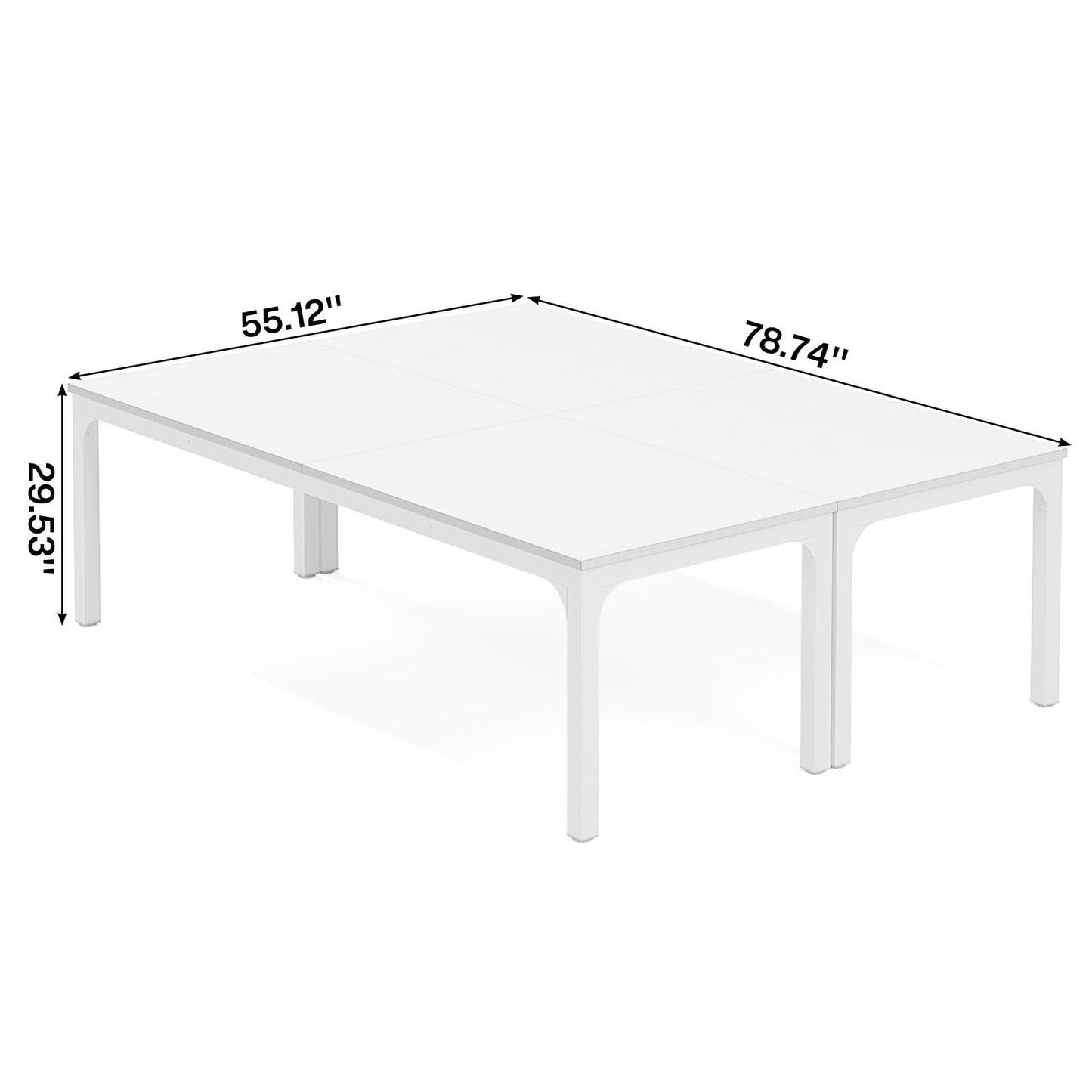 Tribesigns 6.5 FT Conference Room Table, 78.74" W x 27.56" D Large Office Conference Table, Modern Seminar Meeting Table Desk for Boardroom, Meeting Room (1, Rustic Brown)