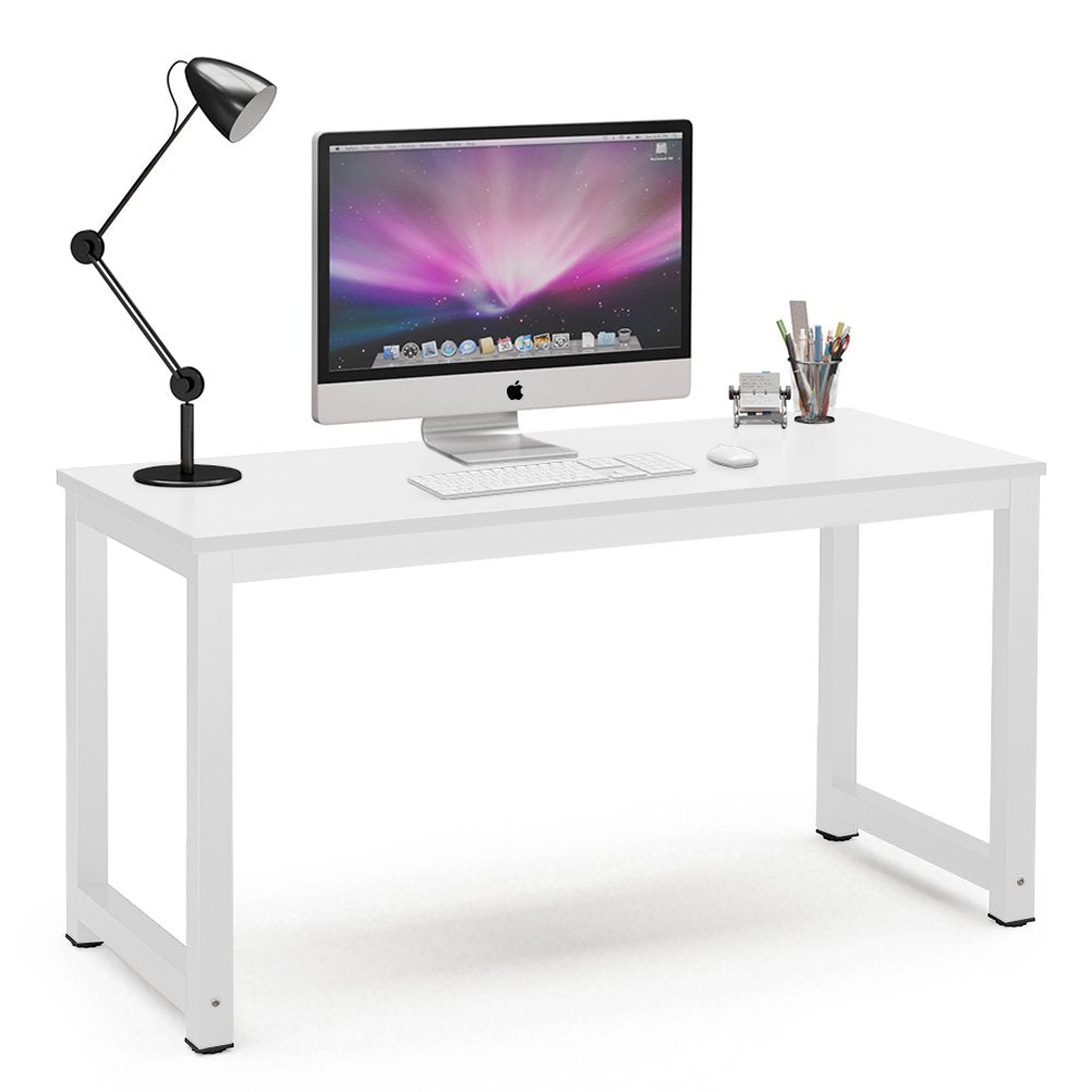 Tribesigns Modern Simple Computer Desk, 47 inch Vintage Office Desk Computer Table, Study Writing Study Desk Workstation for Home Office, Rustic Brown