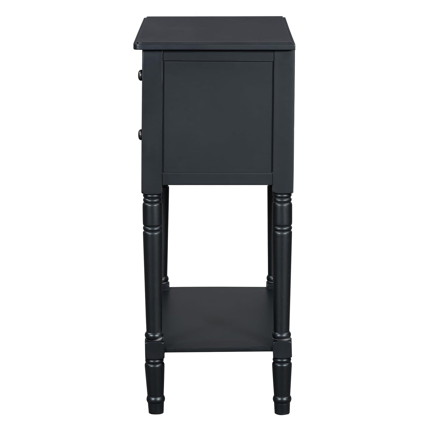 LKTART Small Solid Wood Sofa Table,Console Table with Drawers and Bottom Shelf, Entryway Hallway Foyer Entry Table for Living Room(23.7" Natural)