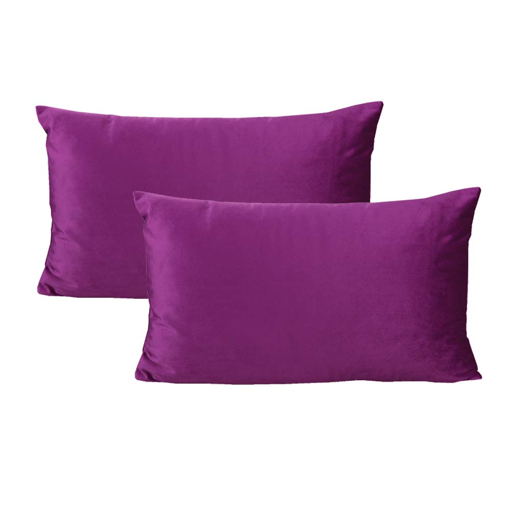 VAKADO Throw Pillow Covers 18x18 Set of 2 Emerald Green Velvet Decor Dark Forest Christmas Decorative Xmas Cushion Couch Euro Pillowcases Home Bed Decoration for Sofa Bedroom Office