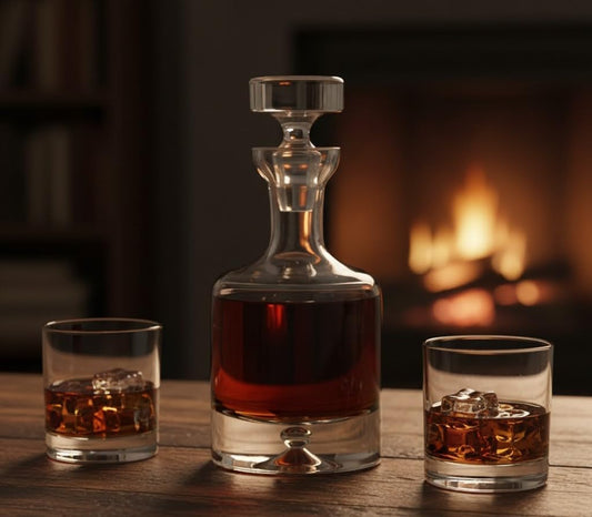 Ravenscroft Crystal | Elegant European-Made Hand-Blown Taylor Decanter w/Stopper | 100% Lead-Free Crystalline | 35 FL Oz | Gift-Boxed