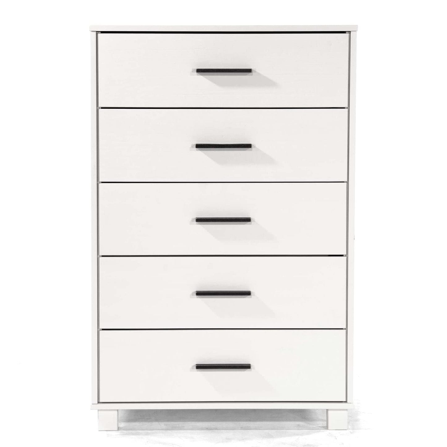 Grain Wood Furniture Loft 5-Drawer Chest, Solid Wood with Brushed White Finish