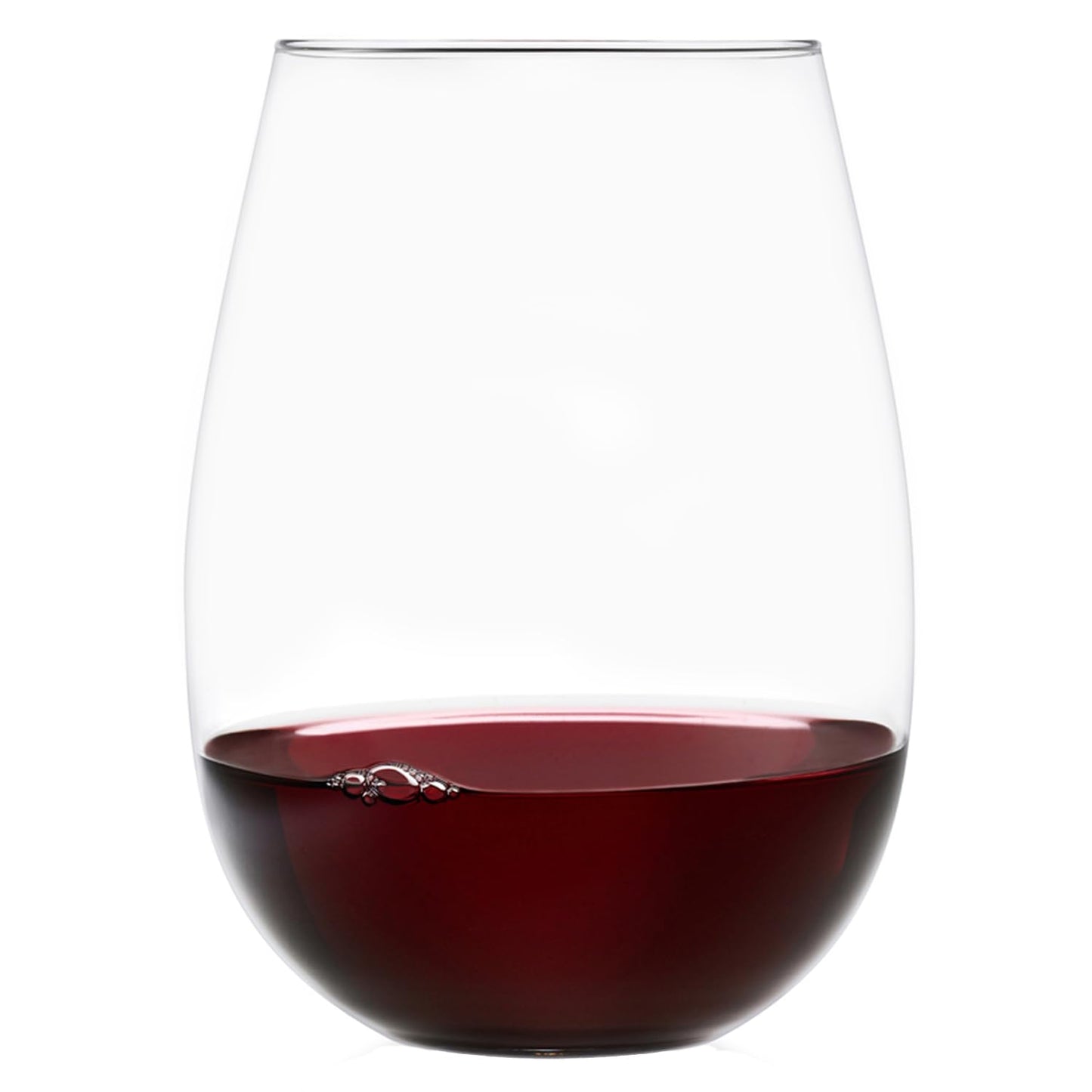 Upgraded Design of Our 2017 New York Times Best Stemless Wine Glass (Sweethome) – Made in Europe – Reinforced Base for Added Stability & Premium Feel, Dishwasher-Safe, Lead-Free, 17 oz. (6)