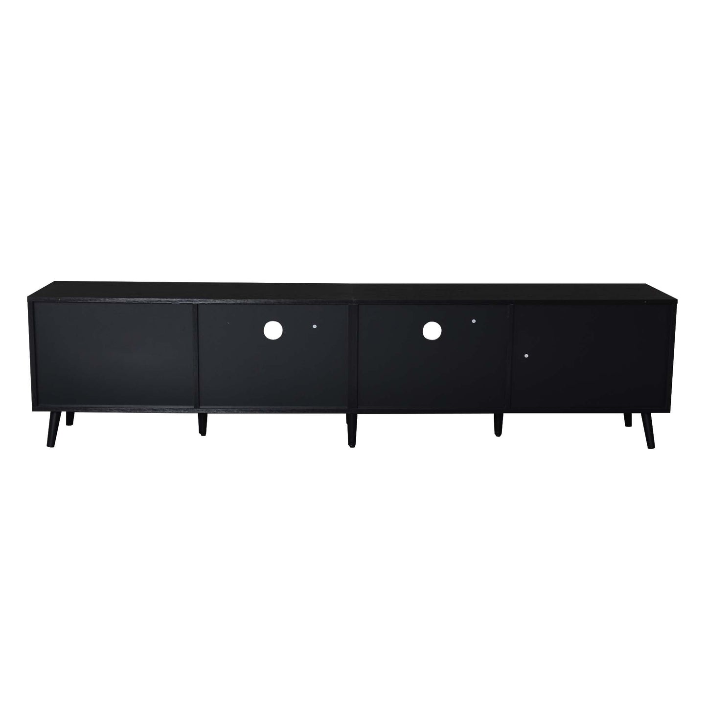LKTART 67" Mid Century Modern TV Stand for 65/70/75/80" TVs,Entertainment Center with Sliding Doors and Drawers,Media Console for Living Room