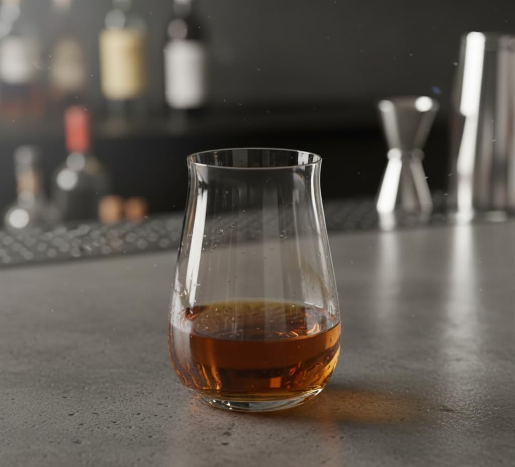 Whiskey Decanter Set, Made in Europe, 100% Lead-Free Crystal, Gift-Boxed, 1 Decanter & 4 Double Old Fashioned Glasses (Scotch Decanter Set)