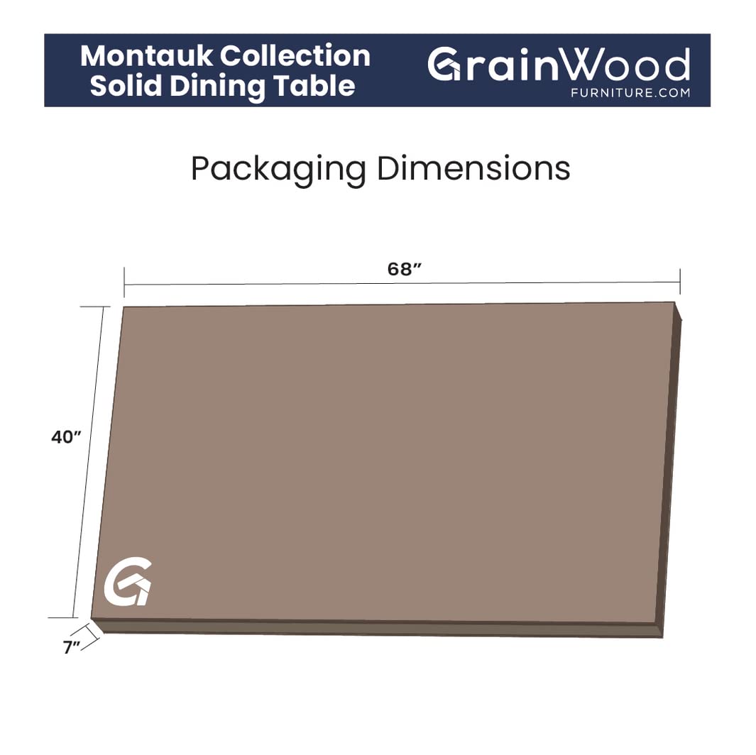 Montauk Solid Wood 63" Dining Table with a Rustic Walnut Finish