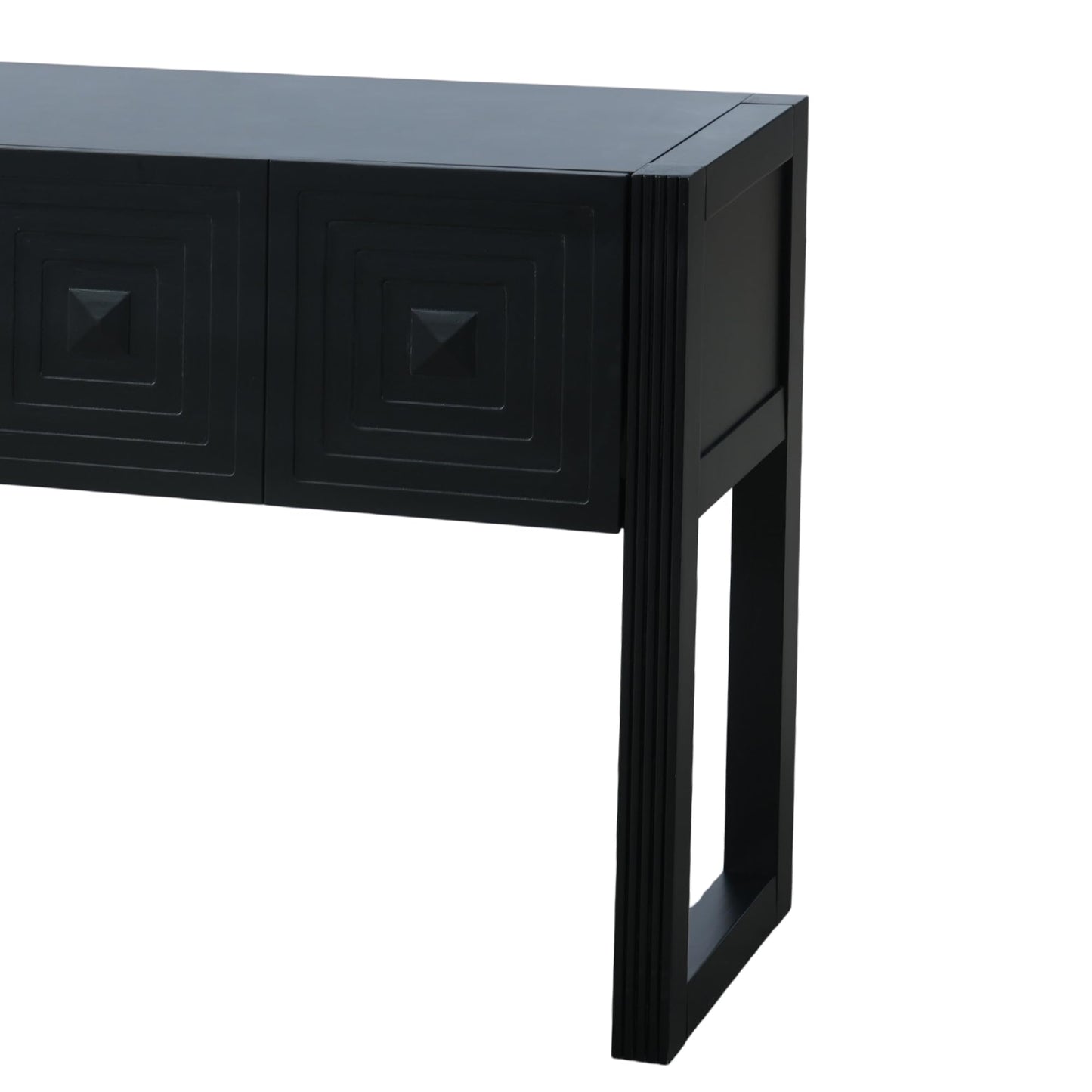 LKTART Solid Wood Farmhouse Console Table,Sofa Table with Storage Drawers and Shelves,Entryway Table for Entry Hallway Foyer Sofa Side Table,EasyAssembled (48" Navy Blue)