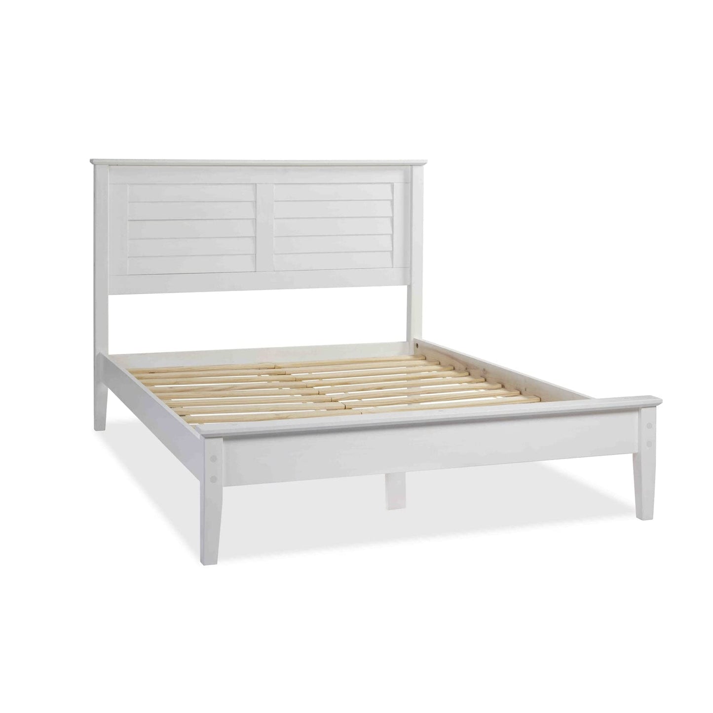 Grain Wood Furniture Greenport Solid Wood Platform Bed, Full Size, Brushed Walnut