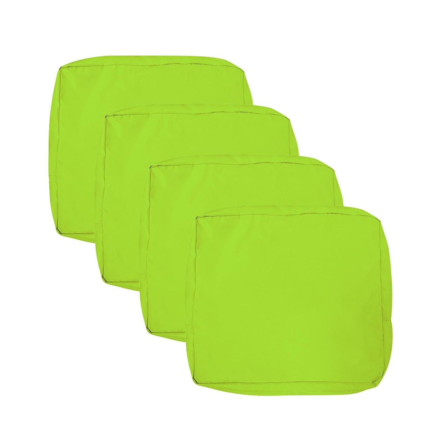 VAKADO Outdoor Patio Furniture Chair Cushion Replacement Covers Set of 4 Waterproof Decorative Cushion Cases Decor for Bench Garden Porch Couch Tent(Turquoise, 24"X24"X4")