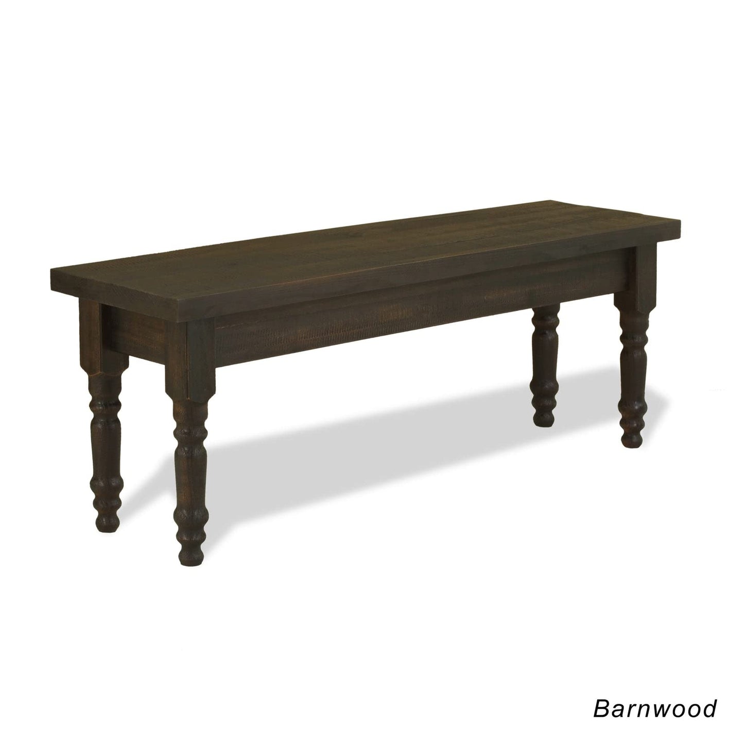 Grain Wood Furniture Valerie Solid Wood Bench with a Rustic Walnut Finish