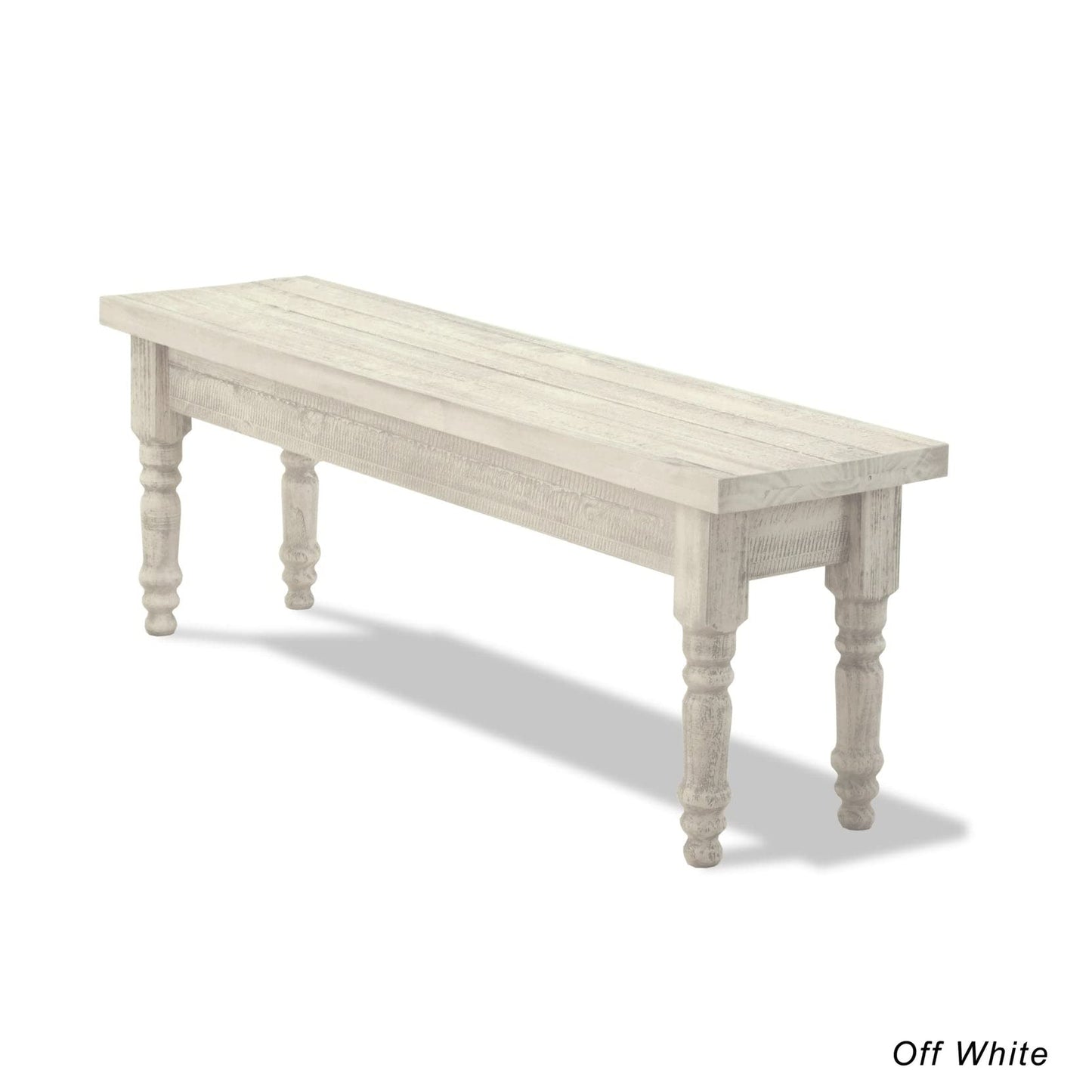 Grain Wood Furniture Valerie Solid Wood Bench with a Rustic Walnut Finish