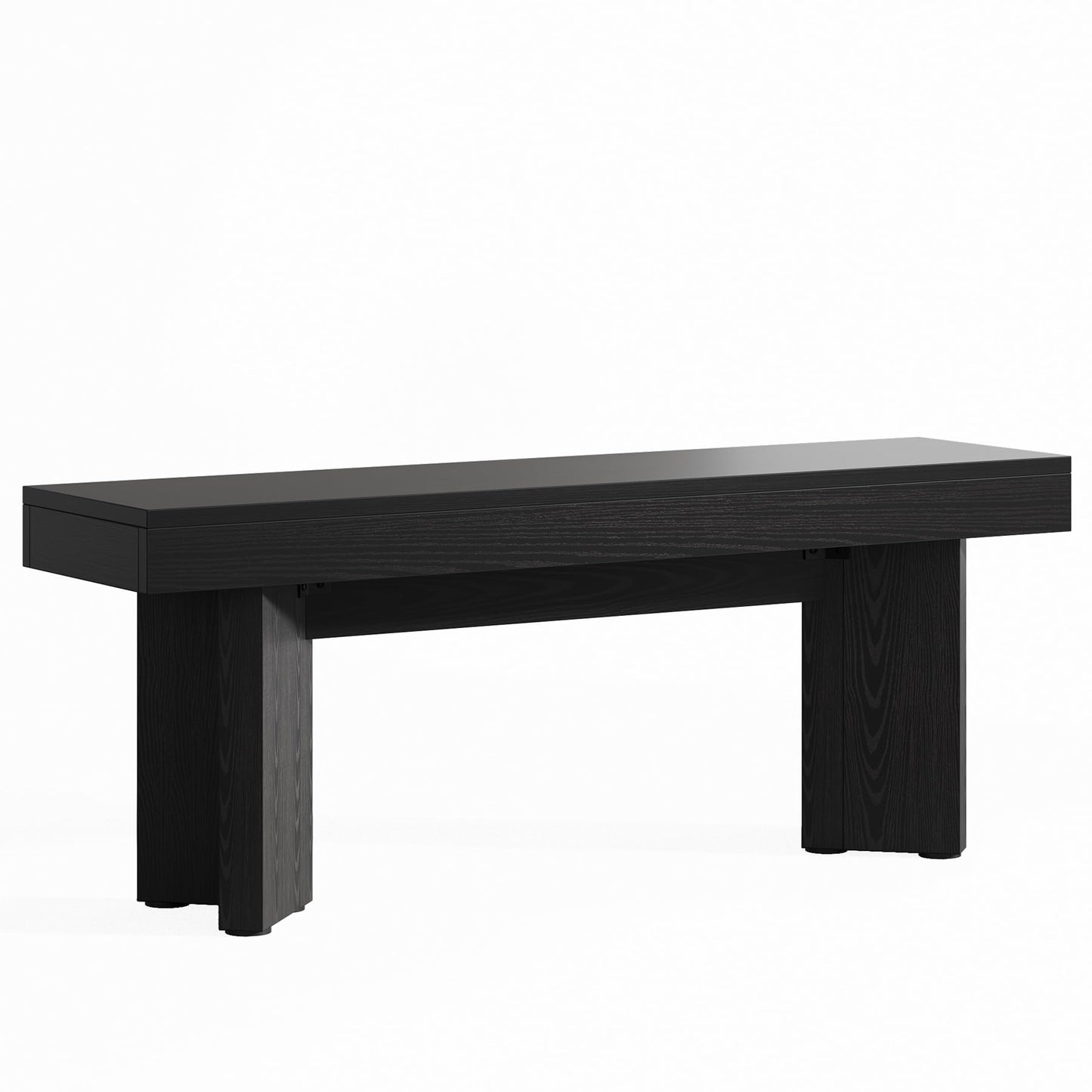 Tribesigns 47" Wooden Entryway Bench, Farmhouse Indoor End of Bed Bench, Long Table Benches Seat for Bedroom, Hallway, Foyer, End of Bed (Rustic Brown)