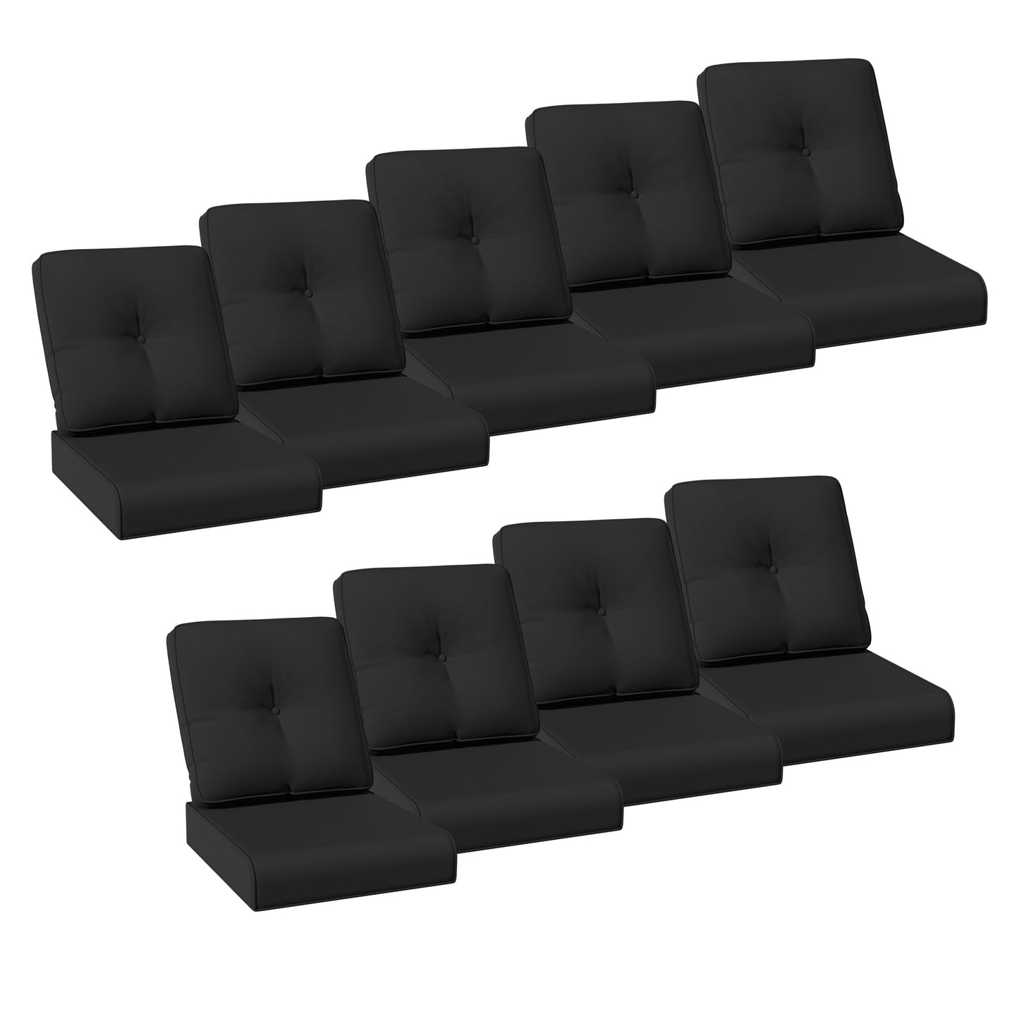 Joyside Outdoor Chair Cushions Set, 22x25/22x24 Inch Patio Furniture Deep Seat Cushions, Water Resistant & Thick Cushion, Outdoor Replacement Cushions for Seat and Sofa