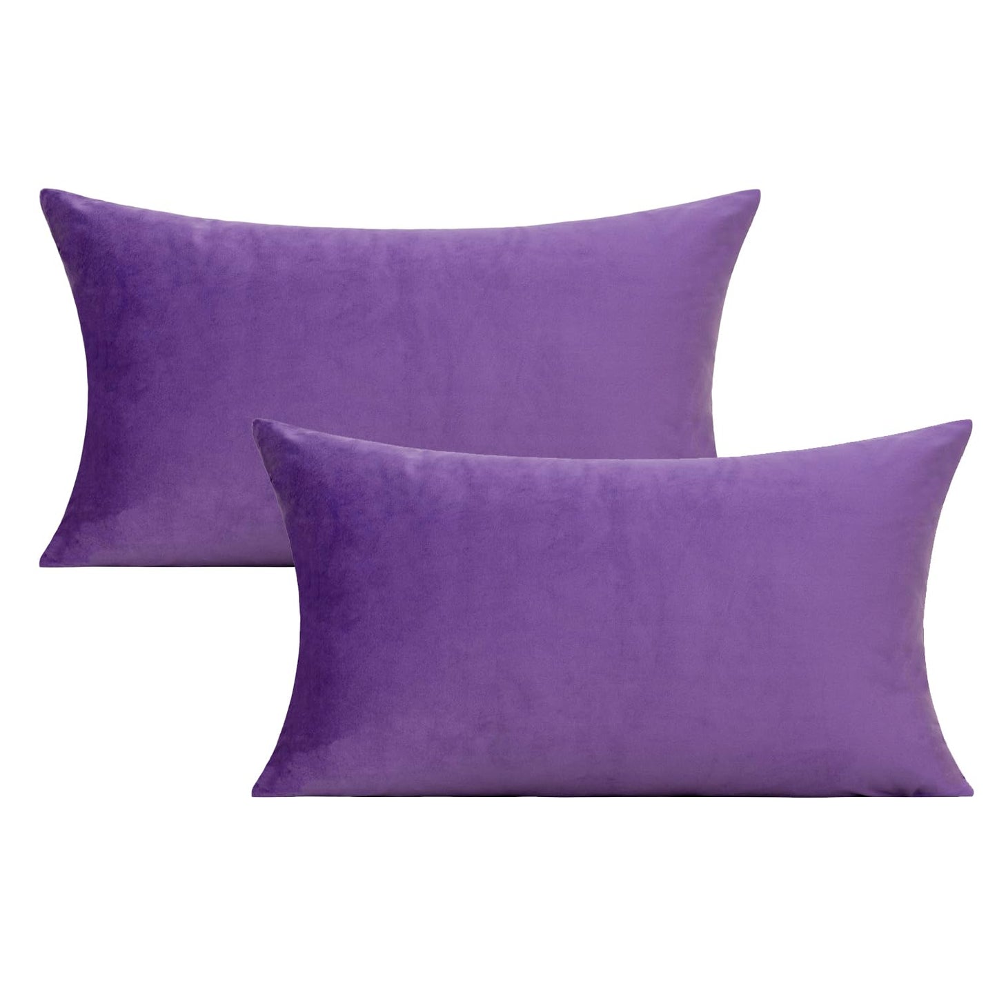VAKADO Throw Pillow Covers 18x18 Set of 2 Emerald Green Velvet Decor Dark Forest Christmas Decorative Xmas Cushion Couch Euro Pillowcases Home Bed Decoration for Sofa Bedroom Office