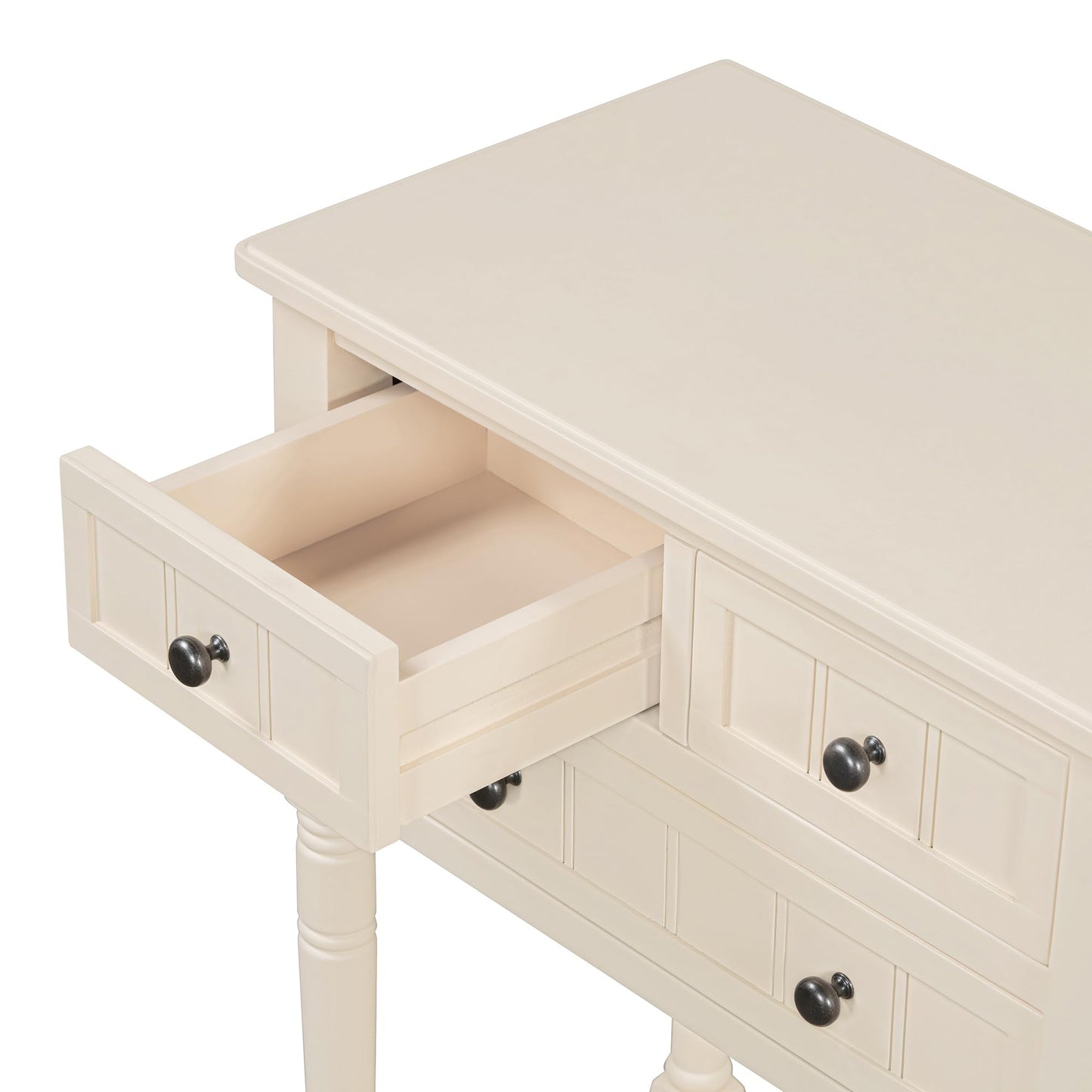 LKTART Small Solid Wood Sofa Table,Console Table with Drawers and Bottom Shelf, Entryway Hallway Foyer Entry Table for Living Room(23.7" Natural)