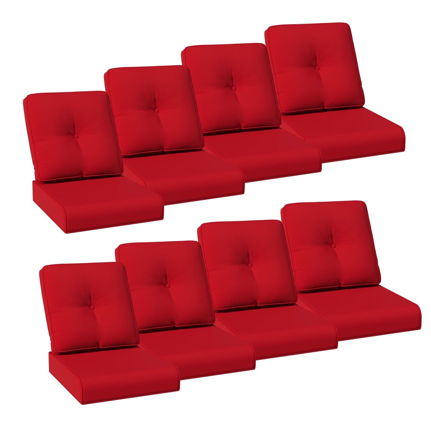 Joyside Outdoor Chair Cushions Set, 22x25/22x24 Inch Patio Furniture Deep Seat Cushions, Water Resistant & Thick Cushion, Outdoor Replacement Cushions for Seat and Sofa