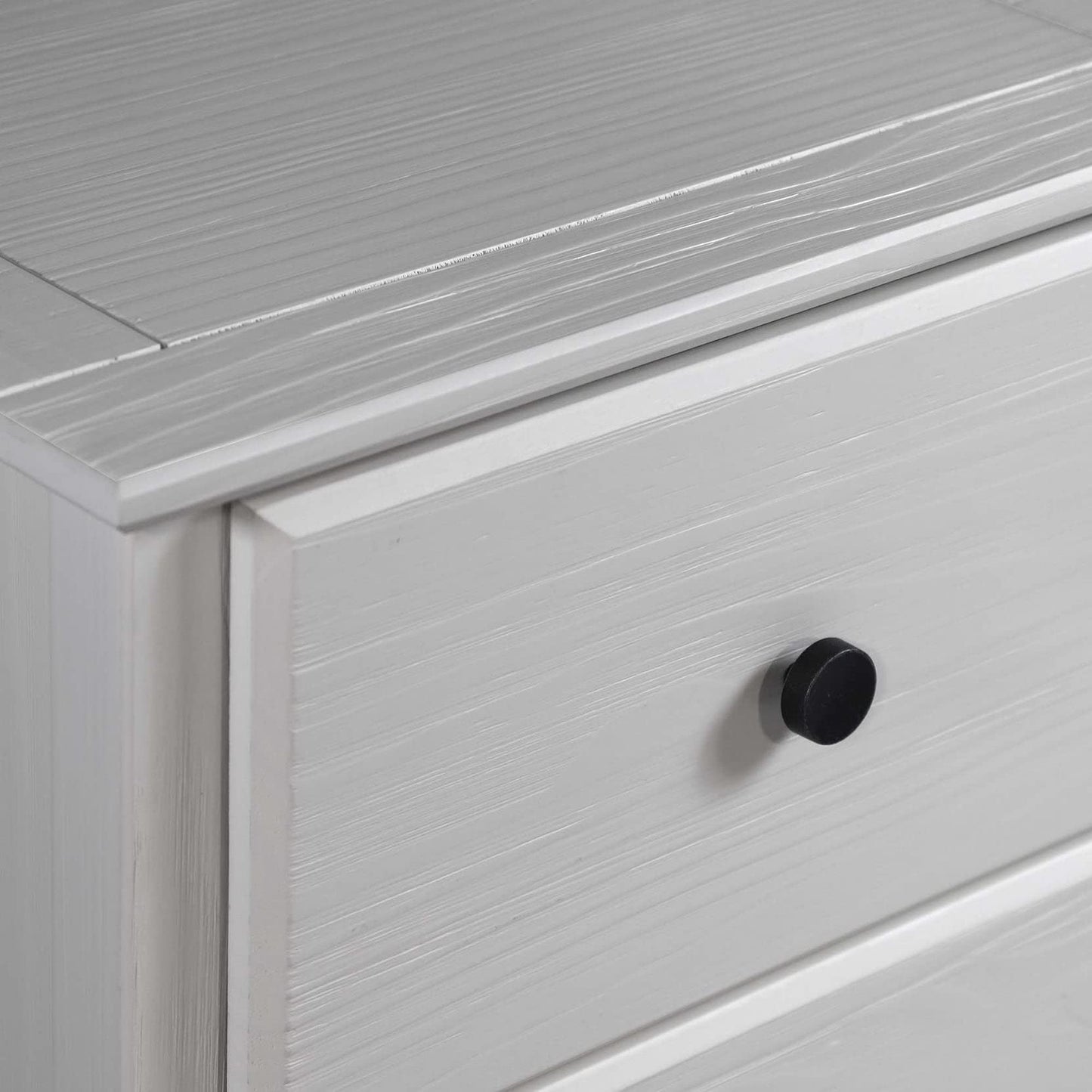 Grain Wood Furniture Greenport 2-Drawer Bedroom Nightstand, Solid Wood with Brushed Walnut Finish