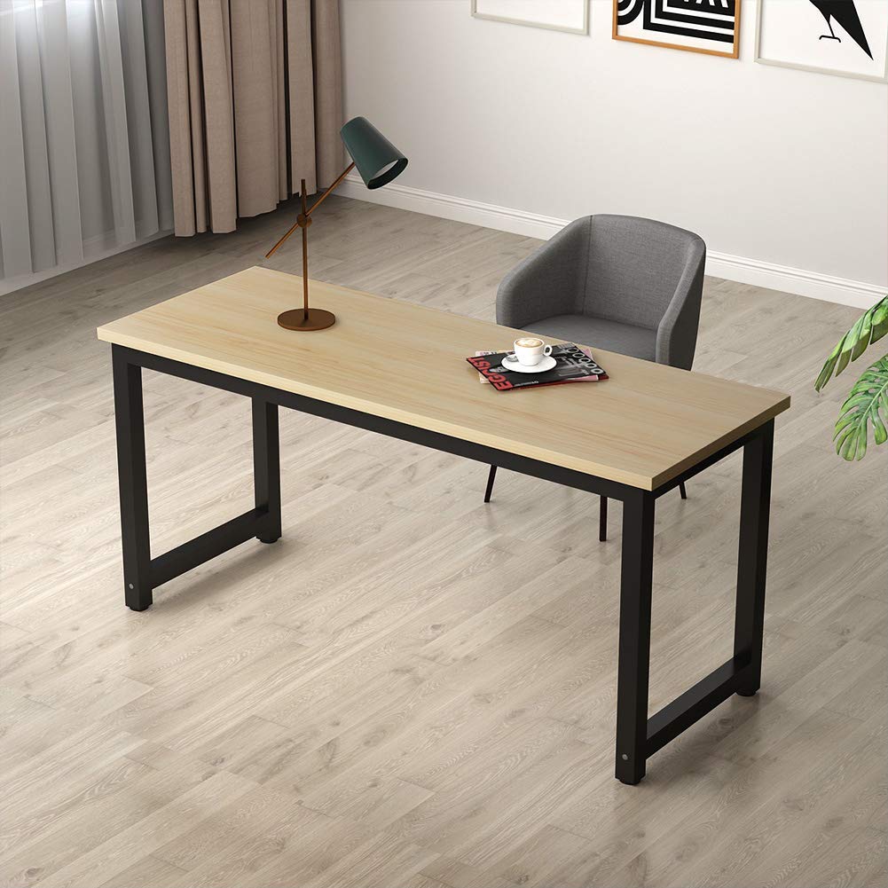 Tribesigns Modern Simple Computer Desk, 47 inch Vintage Office Desk Computer Table, Study Writing Study Desk Workstation for Home Office, Rustic Brown