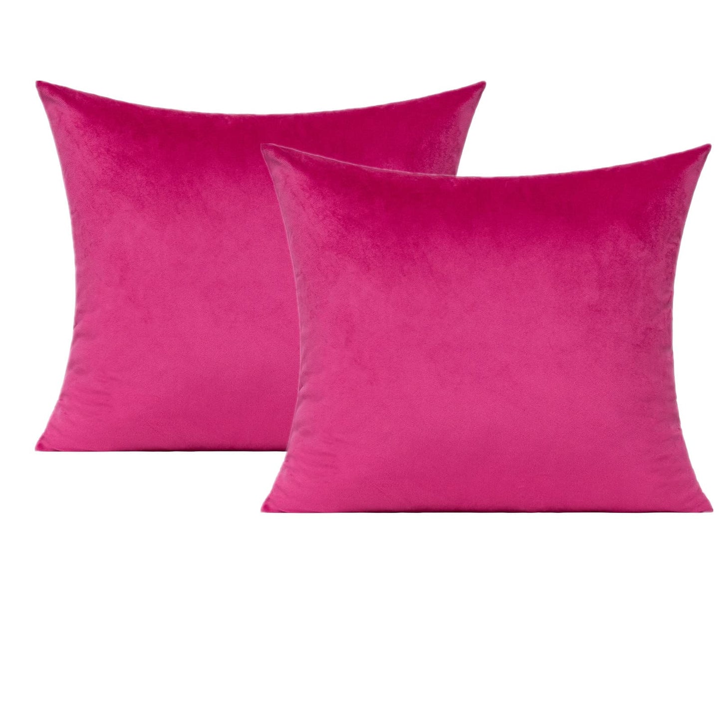 VAKADO Throw Pillow Covers 18x18 Set of 2 Emerald Green Velvet Decor Dark Forest Christmas Decorative Xmas Cushion Couch Euro Pillowcases Home Bed Decoration for Sofa Bedroom Office