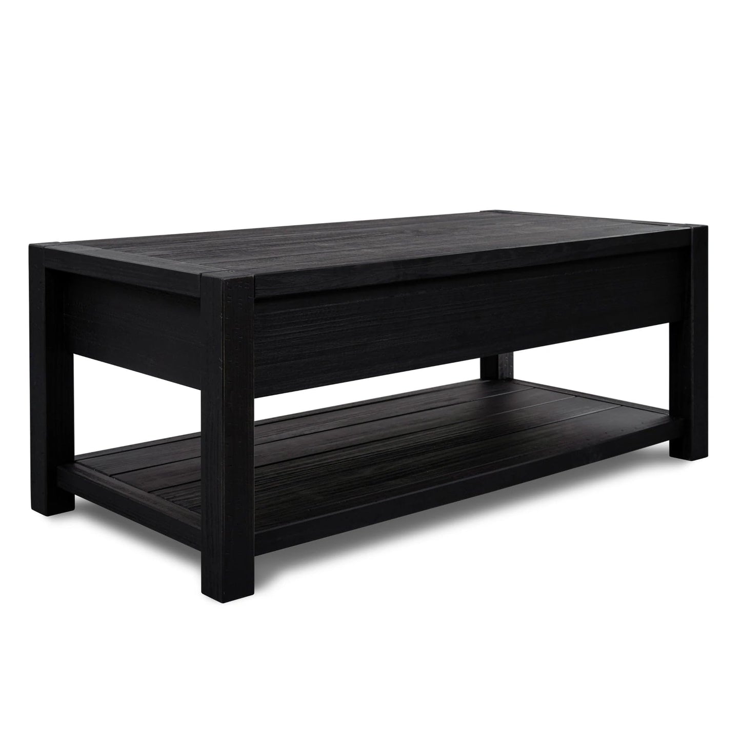 Grain Wood Furniture Montauk Coffee Table, Solid Wood with a Driftwood Finish