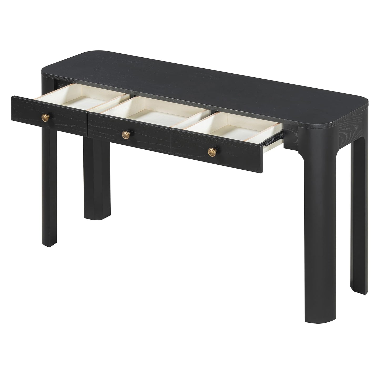 LKTART Solid Wood Console Table Sofa Tables with Drawers and Shelves Small Entryway Table for Living Room,Behind the Couch Table,Foyer(42" Espresso)