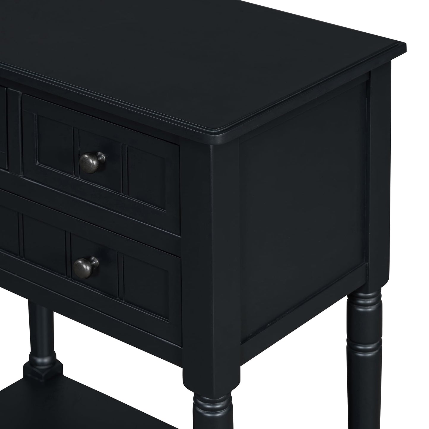 LKTART Small Solid Wood Sofa Table,Console Table with Drawers and Bottom Shelf, Entryway Hallway Foyer Entry Table for Living Room(23.7" Natural)