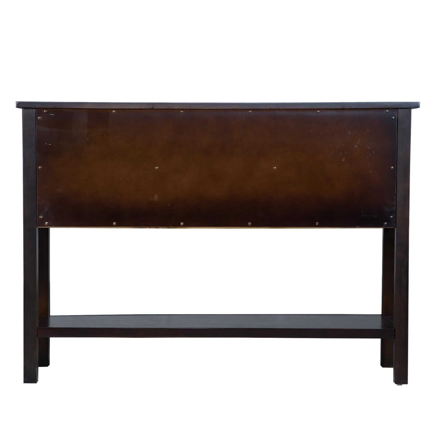 LKTART Farmhouse Sideboard Buffet Cabinet,Solid Wood Sideboard with Storage Drawers and Bottom Shelf,Coffee Bar for Entryway Hallway Foyer,Easy Assembled (46.5" Brown