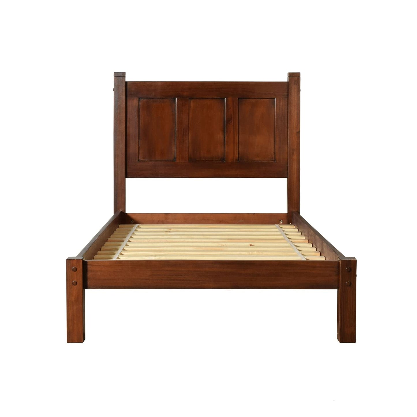 Grain Wood Furniture Shaker Solid Wood Panel Platform Bed, Queen Size, Expresso