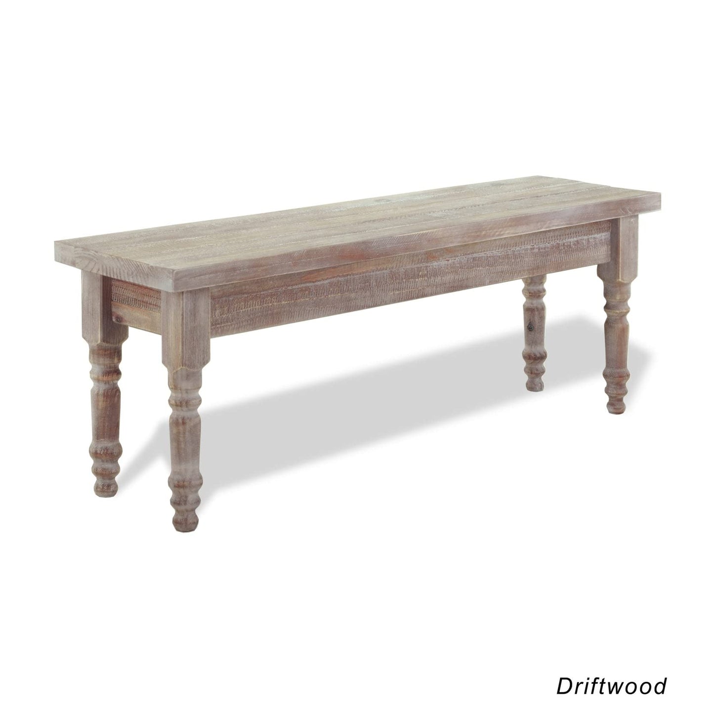 Grain Wood Furniture Valerie Solid Wood Bench with a Rustic Walnut Finish