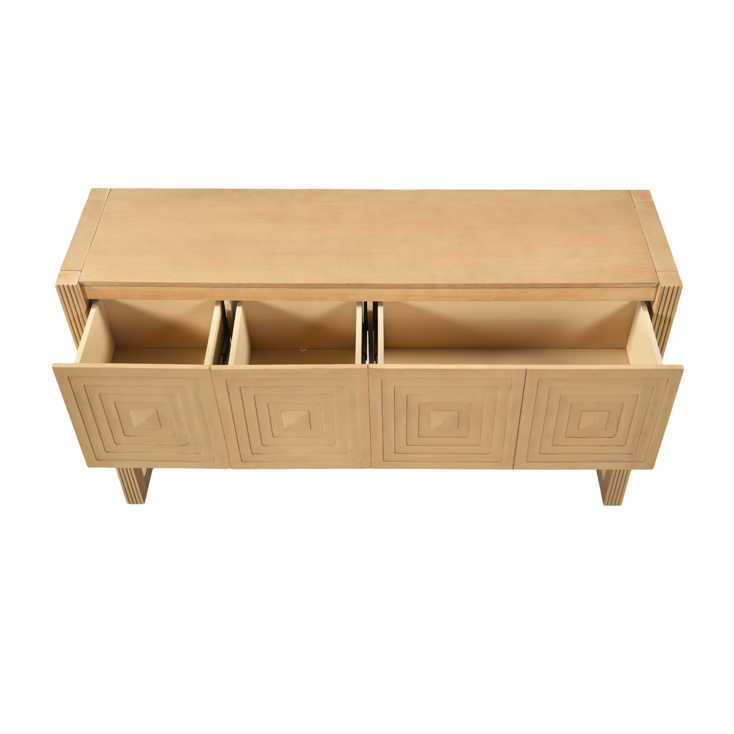 LKTART Solid Wood Farmhouse Console Table,Sofa Table with Storage Drawers and Shelves,Entryway Table for Entry Hallway Foyer Sofa Side Table,EasyAssembled (48" Navy Blue)