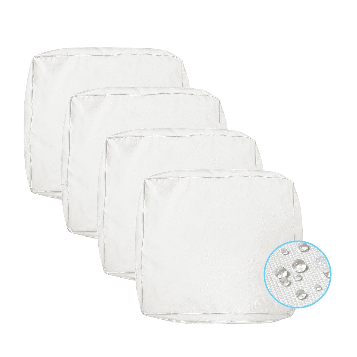 VAKADO Outdoor Patio Furniture Chair Cushion Replacement Covers Set of 4 Waterproof Decorative Cushion Cases Decor for Bench Garden Porch Couch Tent(Turquoise, 24"X24"X4")