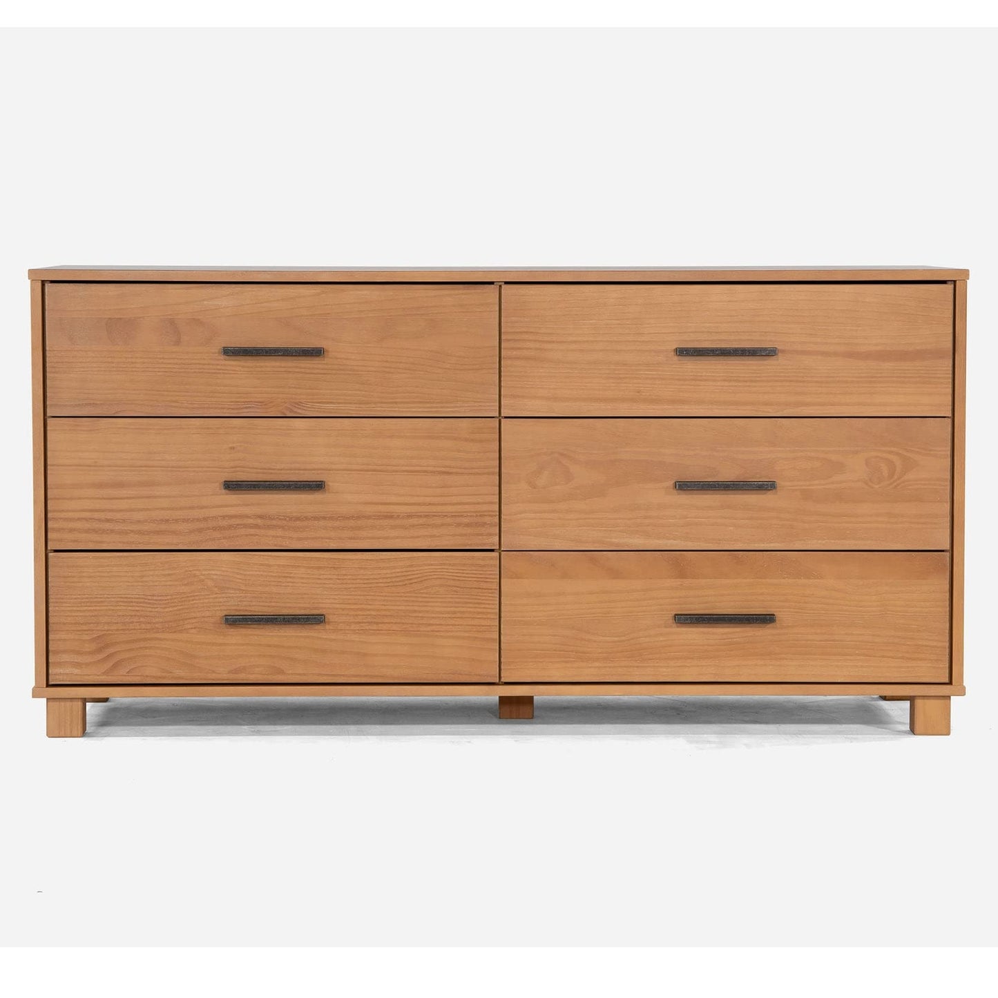 Grain Wood Furniture Loft 6-Drawer Dresser, Solid Wood with Weathered Pine Finish