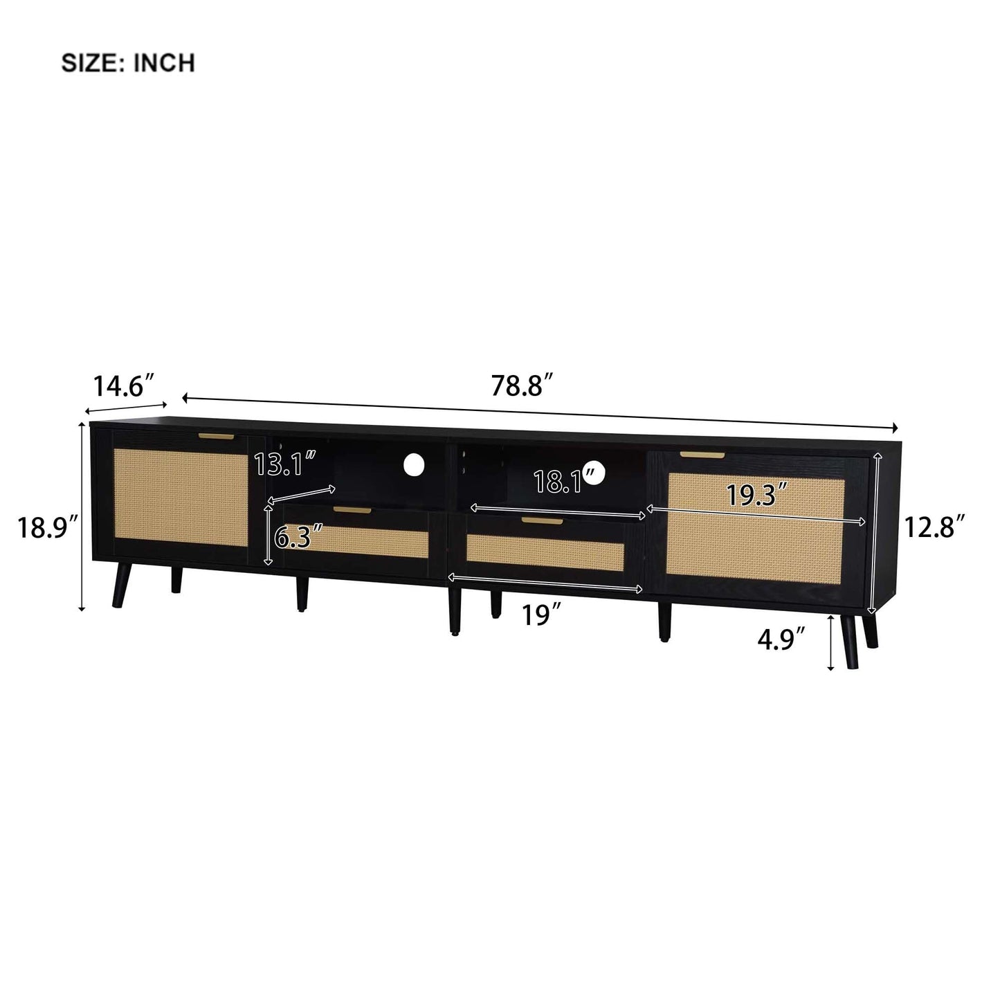 LKTART 67" Mid Century Modern TV Stand for 65/70/75/80" TVs,Entertainment Center with Sliding Doors and Drawers,Media Console for Living Room