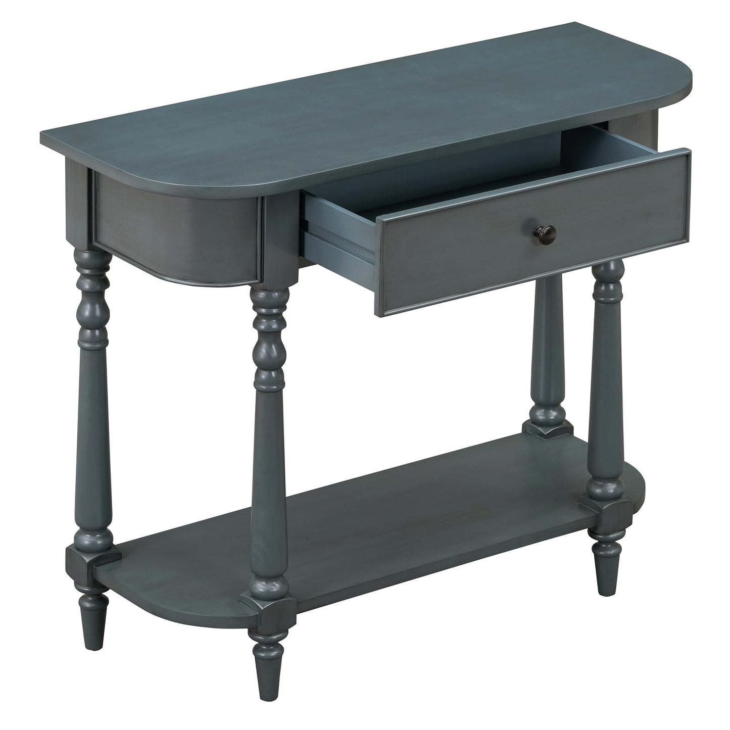 LKTART Small Solid Wood Sofa Table,Console Table with Drawers and Bottom Shelf, Entryway Hallway Foyer Entry Table for Living Room(23.7" Natural)