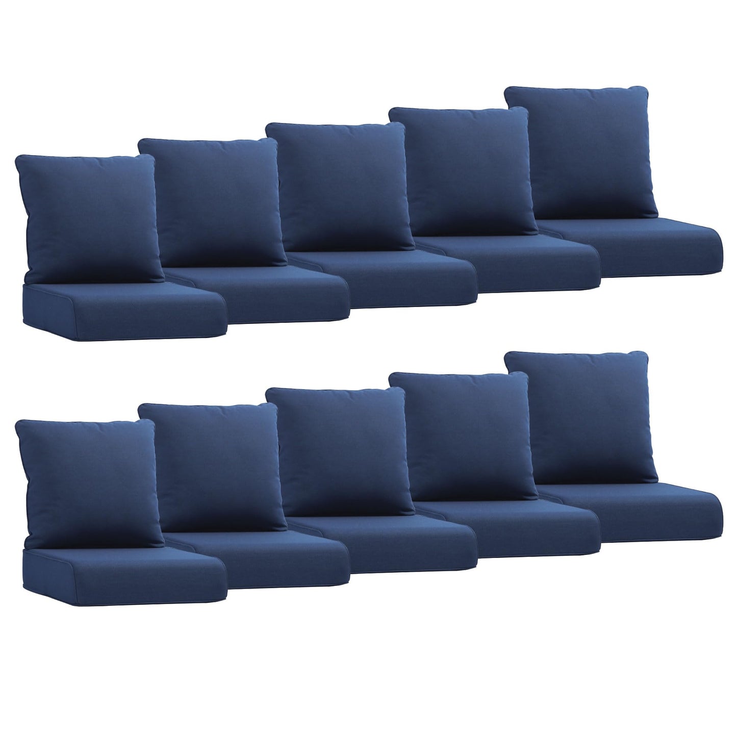 Joyside Outdoor Chair Cushions Set, 22x25/22x24 Inch Patio Furniture Deep Seat Cushions, Water Resistant & Thick Cushion, Outdoor Replacement Cushions for Seat and Sofa