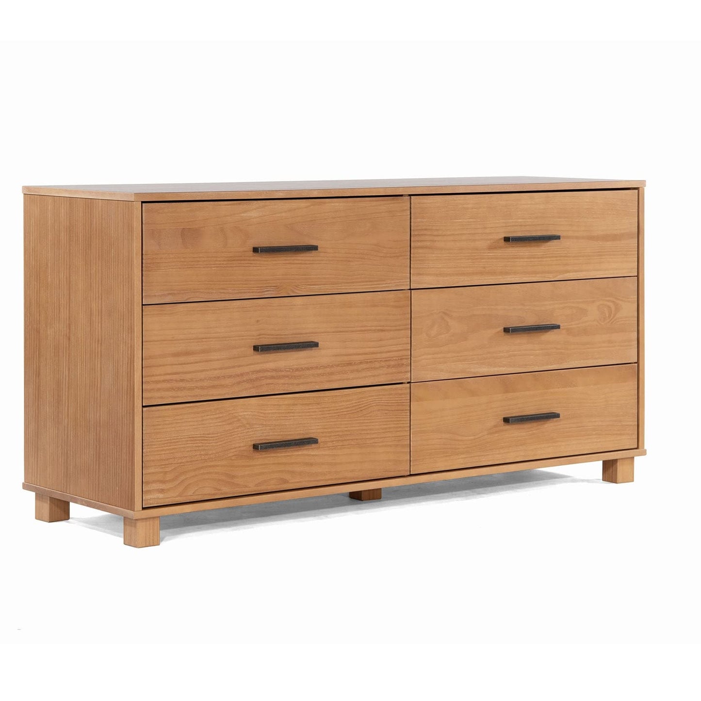 Grain Wood Furniture Loft 6-Drawer Dresser, Solid Wood with Weathered Pine Finish
