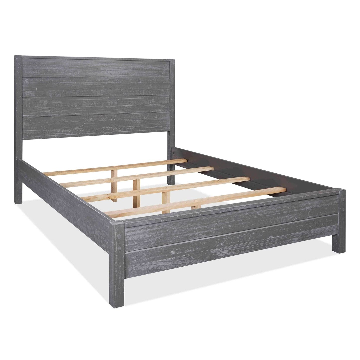 Grain Wood Furniture Montauk Solid Wood Bed, King Size, Rustic Walnut