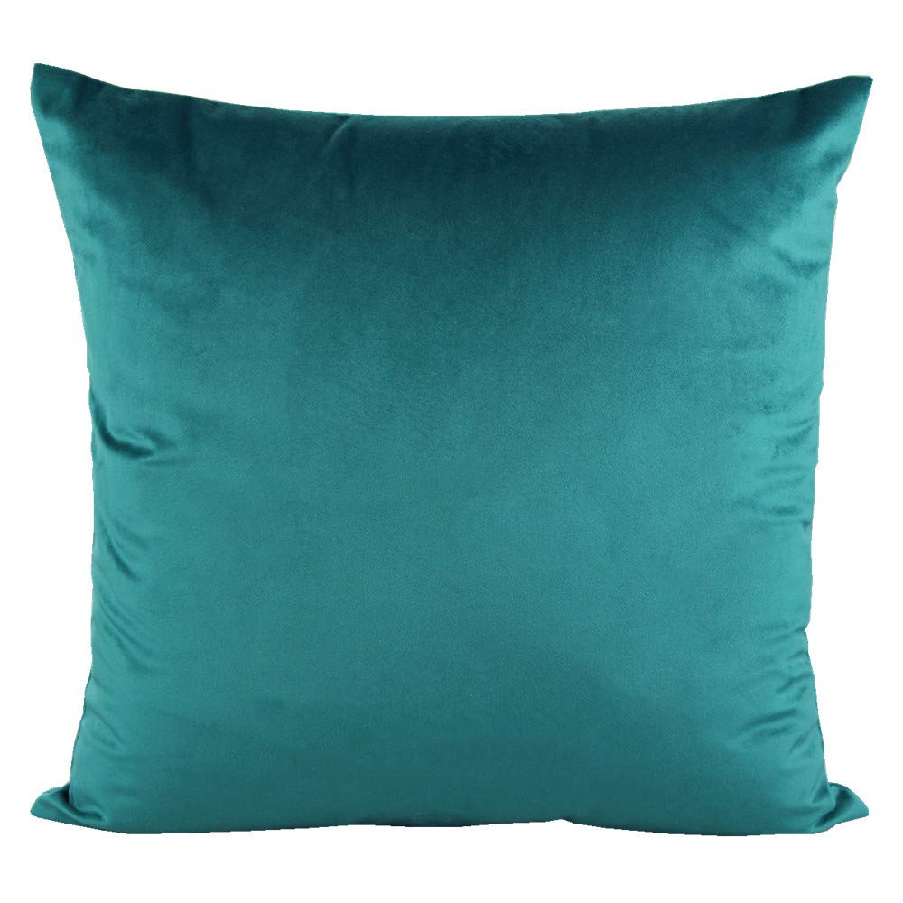 VAKADO Throw Pillow Covers 18x18 Set of 2 Emerald Green Velvet Decor Dark Forest Christmas Decorative Xmas Cushion Couch Euro Pillowcases Home Bed Decoration for Sofa Bedroom Office
