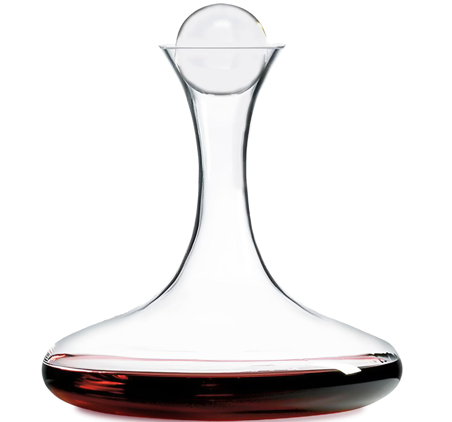 Large Wine Decanter | Hand-Crafted in Europe | 66 FL Oz | Crystal Ground Stopper | Wide Base for Optimal Aeration | 100% Lead-Free Crystal | Handblown | Gift-Boxed | Elegant Design