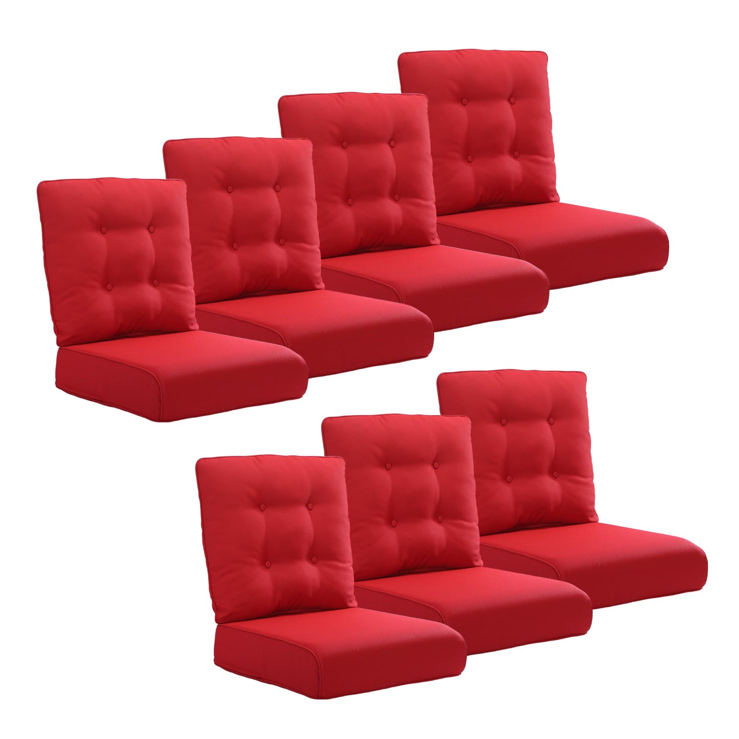 Joyside Outdoor Chair Cushions Set, 22x25/22x24 Inch Patio Furniture Deep Seat Cushions, Water Resistant & Thick Cushion, Outdoor Replacement Cushions for Seat and Sofa